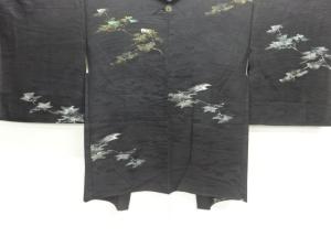 枝葉模様織出し一ツ紋羽織